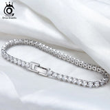 925 Sterling Silver Tennis Bracelet with Cubic Zircon - SB92