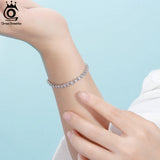 925 Silver Tennis Chain Bracelet 1.5/2/3mm Zirconia SB143