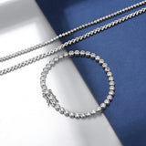 925 Silver Tennis Chain Bracelet 1.5/2/3mm Zirconia SB143
