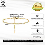 925 Silver Tennis Chain Bracelet Clear Zirconia Half Chain Half Tennis Women
