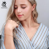 925 Silver Women Bracelet Gold Color Small Charm Jewelry SB28