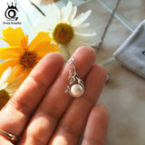 925 Silver Women Necklace Freshwater Pearls Mermaid Pendant Female Jewelry