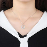 925 Silver Women Necklace Fairy Elf Wing Pendant Box Chain Jewelry