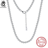 925 Silver CZ Bezel Tennis Chain Necklace for Women