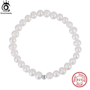 925Silver Cultured Freshwater Single Pearl Bracelet for Women Party Jewelry