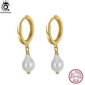 9mm Baroque Pearl Drop Earrings in 18K Over Sterling Silver Dangle Earrings