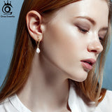 9mm Baroque Pearl Drop Earrings in 18K Over Sterling Silver Dangle Earrings