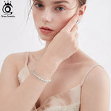 Adjustable Sterling Silver Bracelet with Natural Freshwater Pearl