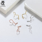925 Silver Rose 14K Plated Dangle Earrings SE357