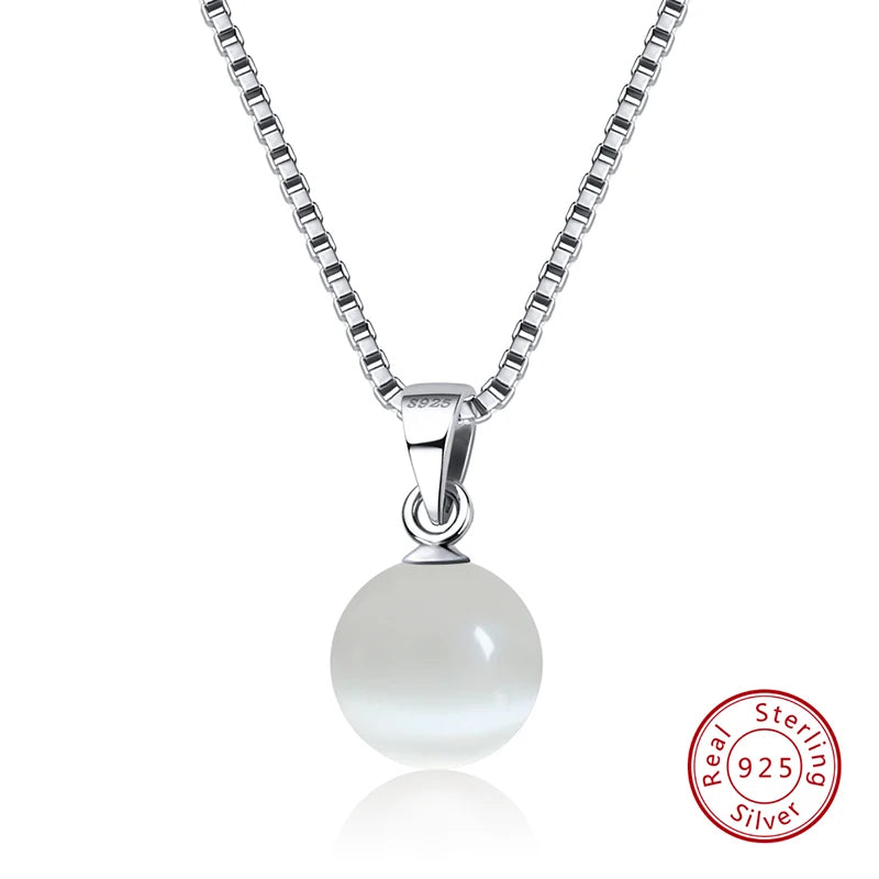 925 Silver Natural Turquoise Pendant Necklace for Women
