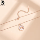 925 Silver Shell Pendant Necklace Rose Plated Heart Shape Jewelry