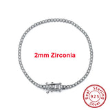 925 Silver CZ Tennis Bracelet Clear Cubic Zirconia Bangle