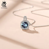 Sterling Silver Crystal Necklace Romantic Fine Jewelry SWN01