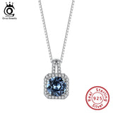Sterling Silver Crystal Necklace Romantic Fine Jewelry SWN01