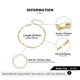 925 Silver Diamond-Cut Chain Anklet SA07