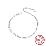 925 Silver Diamond-Cut Chain Anklet SA07