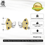 Lapis Lazuli Gemstone Stud Earrings 925 Silver Mother's Gift