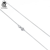 925 Sterling Silver Box Chain Necklace Men Women Jewelry