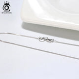925 Sterling Silver Box Chain Necklace Men Women Jewelry