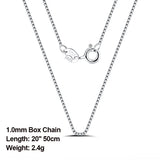 925 Sterling Silver Box Chain Necklace Men Women Jewelry