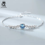 Pink Crystal Zirconia 925 Silver Women Bracelet SWB03