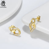 Cuban Chain Drop Earrings 925 Sterling Silver Zirconia Earring