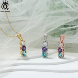 925 Silver CZ Pendant Necklace for Women SN304