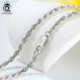 925 Silver Diamond-Cut Rope Chain Necklace 1.2mm-1.7mm