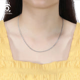 925 Silver Diamond-Cut Rope Chain Necklace 1.2mm-1.7mm