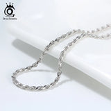 925 Silver Diamond-Cut Rope Chain Necklace 1.2mm-1.7mm