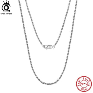 925 Silver Diamond-Cut Rope Chain Necklace 1.2mm-1.7mm