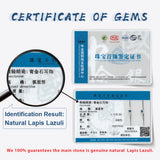 Lapis Lazuli Stud Earrings in 925 Sterling Silver for Women