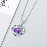 925 Silver Infinity Love Pendant Necklace with AAAA Cubic Zirconia