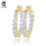 Round-Shape 0.1ct CZ Hoop Earrings for Women