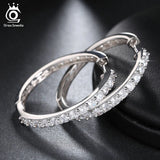 Round-Shape 0.1ct CZ Hoop Earrings for Women