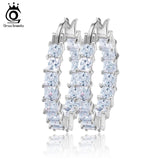 Round-Shape 0.1ct CZ Hoop Earrings for Women