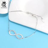 925 Infinity Bracelet Zircon Sterling Silver Charming Bracelet