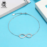 925 Infinity Bracelet Zircon Sterling Silver Charming Bracelet