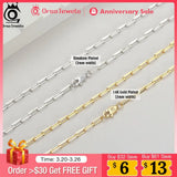 925 Silver Paperclip Neck Chain 6/9.3/12mm Link Chain Necklace for Men Women