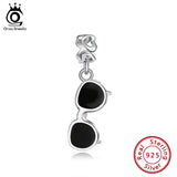 925 Silver Sunglasses Charm Pendant for Bracelets CB46