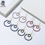 Spine Faceted Gemstone 925 Sterling Silver Hoop Earrings for Women