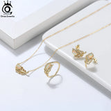 Opal Feather Necklace 925 Sterling Silver Gems Jewelry for Women and Girls