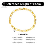 925 Sterling Silver Paperclip Link Chain Bracelet 7-9 Inches SB109