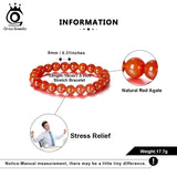 Natural Red Agate Garnet Amethyst TPU Bracelet Birthstone Beads Bracelet