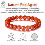 Natural Red Agate Garnet Amethyst TPU Bracelet Birthstone Beads Bracelet