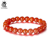 Natural Red Agate Garnet Amethyst TPU Bracelet Birthstone Beads Bracelet