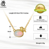 925 Silver Opal Neacklace with Bird Pendant for Women