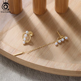 925 Silver Baroque Pearl Drop Earrings for Women GPE47