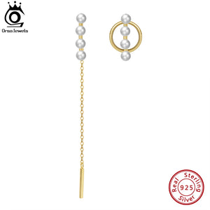 925 Silver Baroque Pearl Drop Earrings for Women GPE47