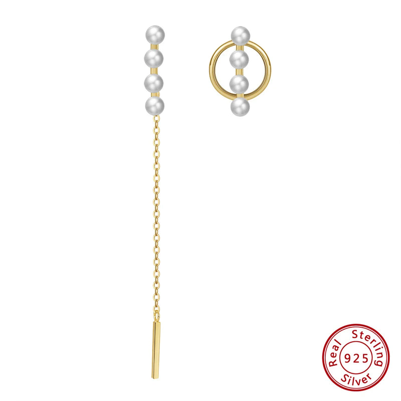 925 Silver Baroque Pearl Drop Earrings for Women GPE47